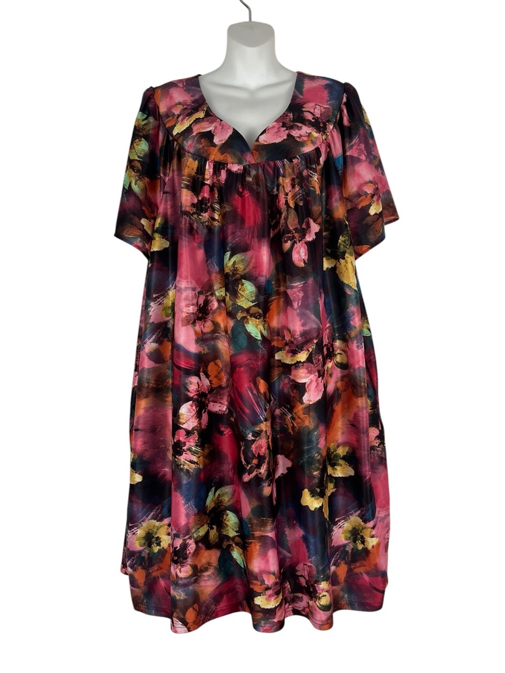 Vintage Anthony Richards Floral Muumuu Caftan House Dress One Size Fits Most